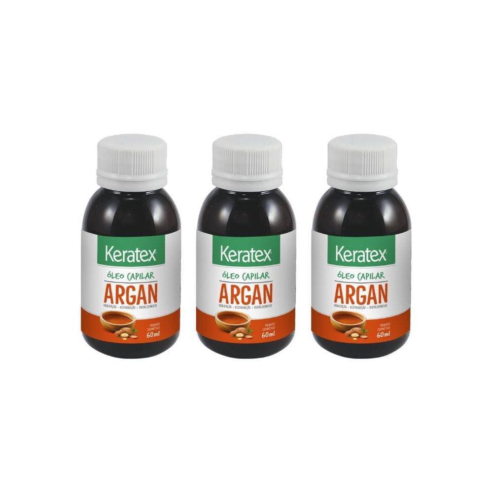 Oleo Capilar Fixed Keratex Argan 60Ml-Kit C/3Un