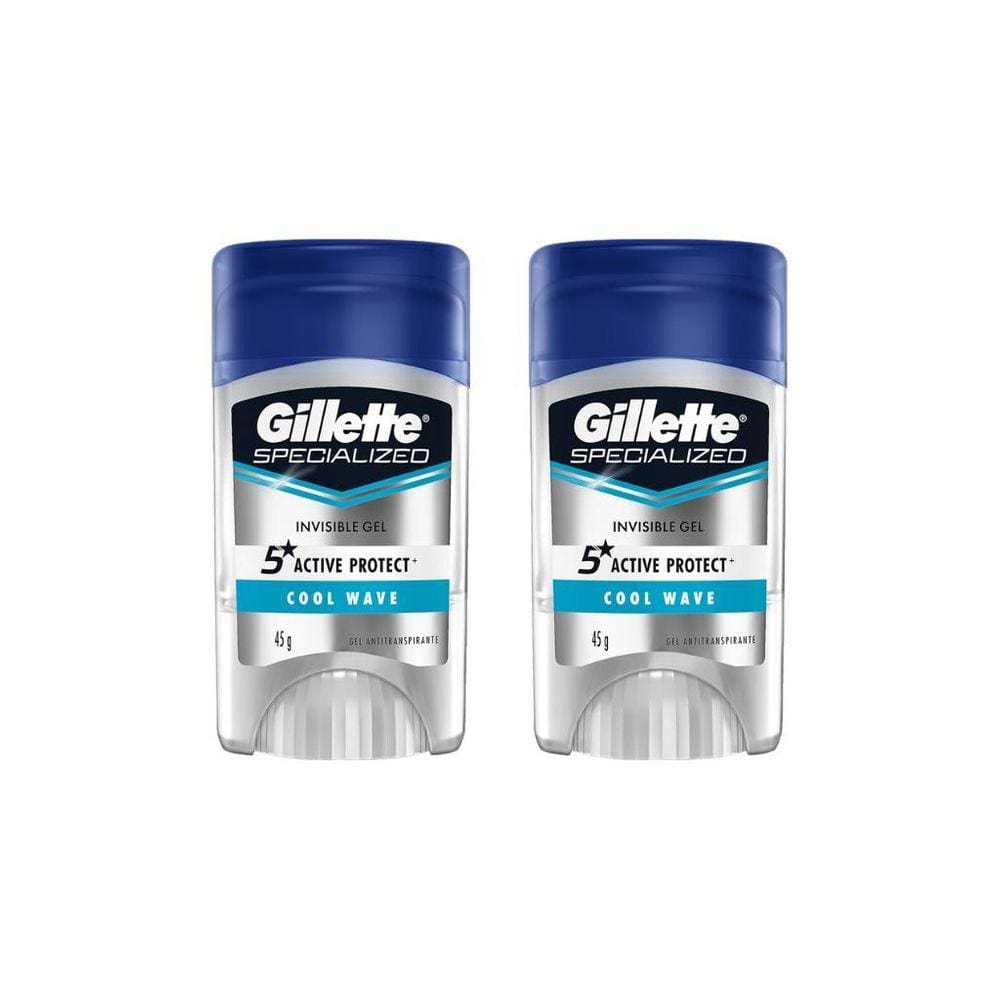 Desodorante Stick Gillette Clear Gel Cool Wave 45G-Kit C/2Un