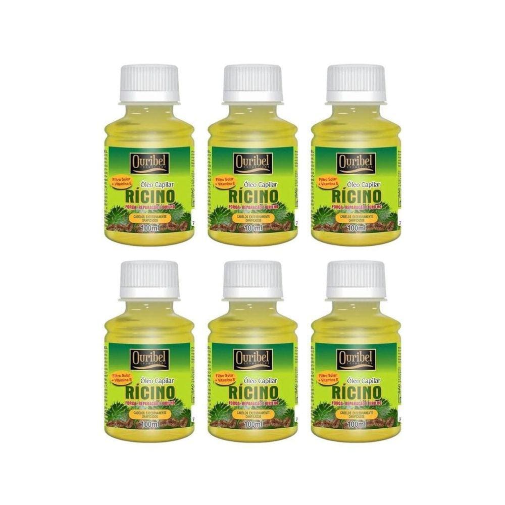 Oleo Capilar Ouribel Ricino 100Ml - Kit Com 6Un