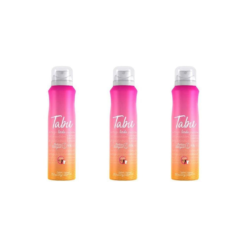 Desodorante Aero Tabu 150Ml Linda - Kit Com 3Un