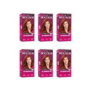 Coloraçao Biocolor Creme 7.44 Cobre Intenso-Kit C/6Un