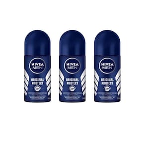 Desodorante Roll-On Nivea 50Ml Masc  Protect- Kit3Un
