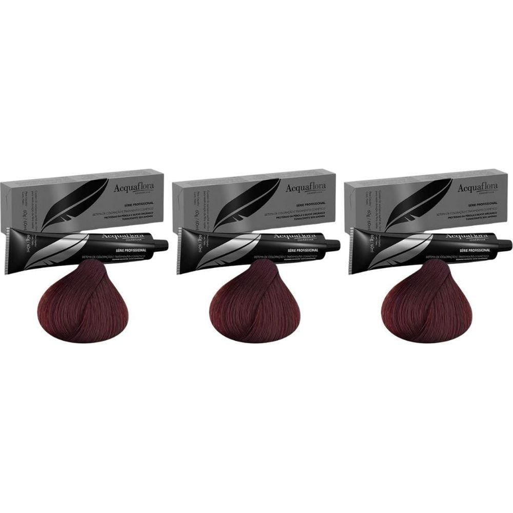 Coloraçao Acquaflora Sem Amonia 3.66 Cast Esc Verm-Kit C/3Un