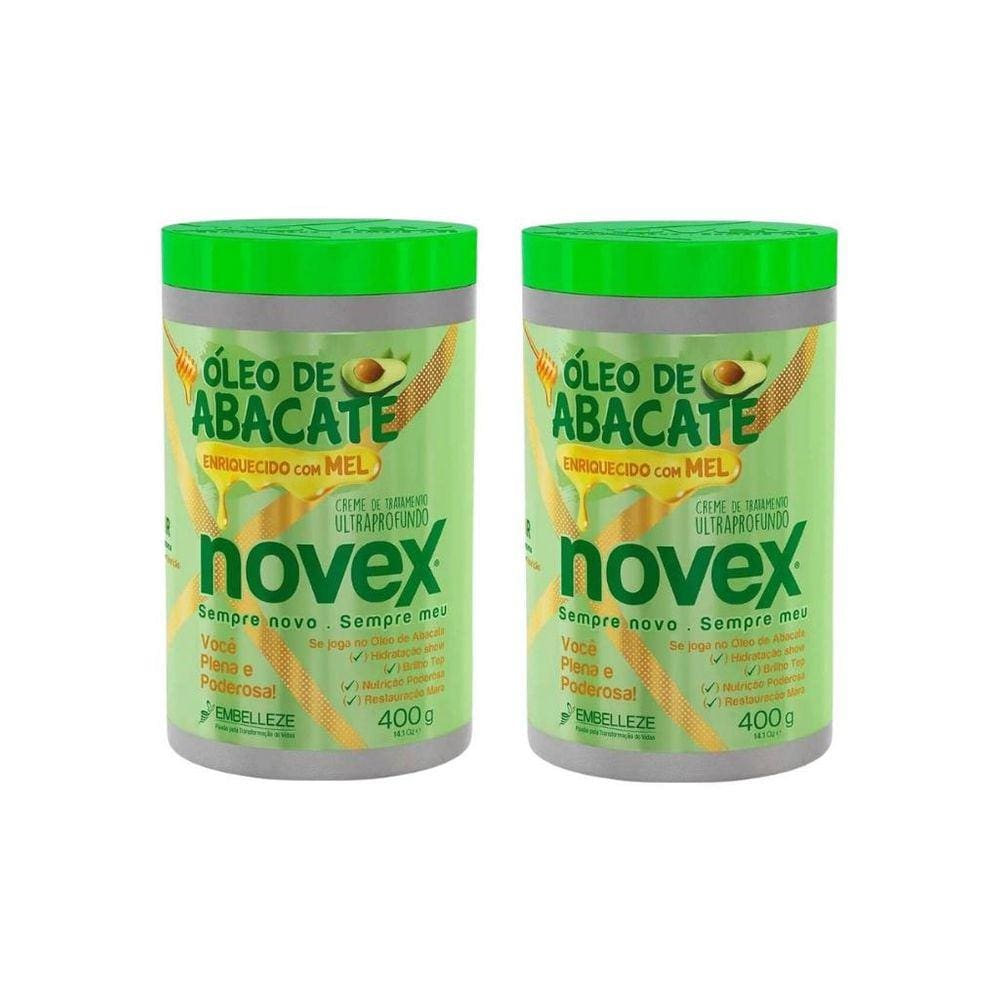Creme De Tratamento Novex 400G Oleo De Abacate - Kit Com 2Un