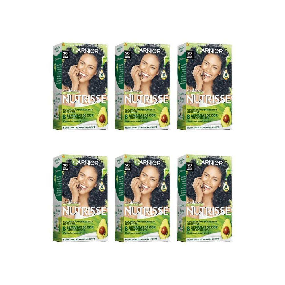 Coloraçao Nutrisse 20 Preto Absoluto-Kit C/6Un
