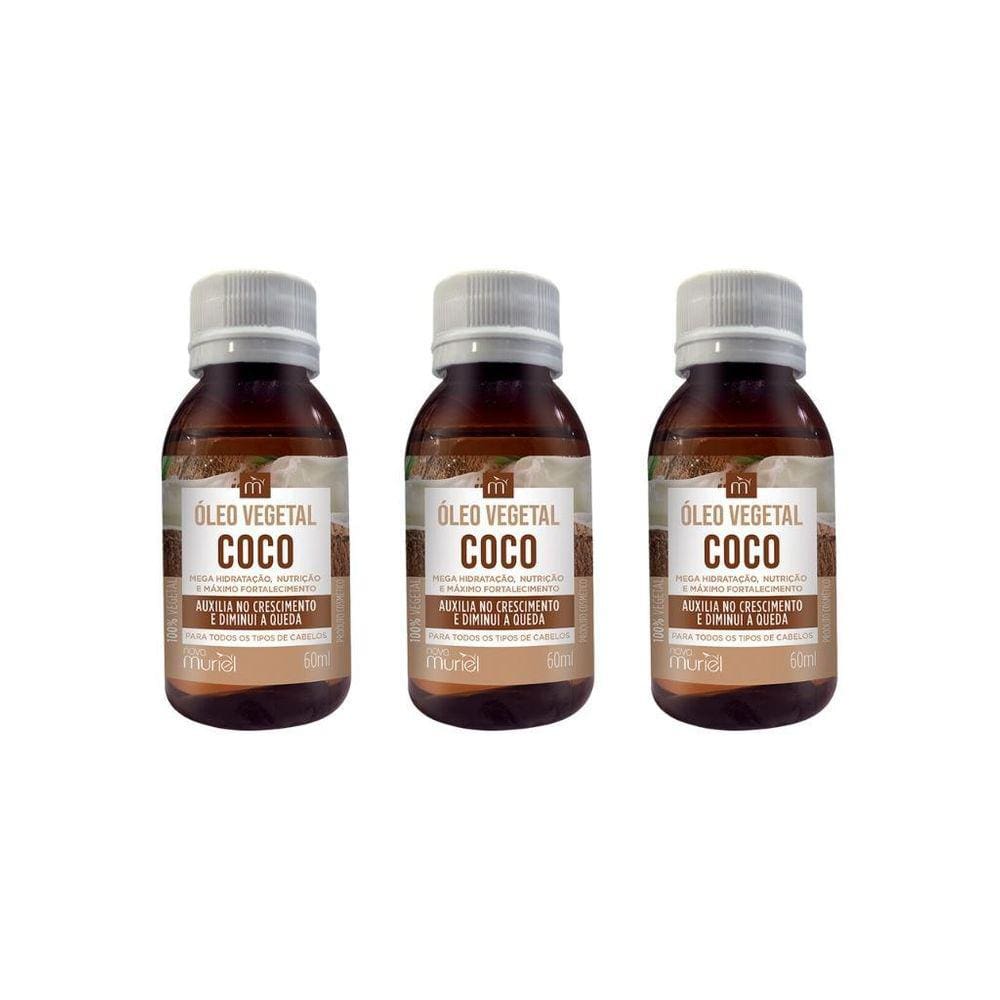 Oleo Capilar Vegetal Muriel 60Ml Coco-Kit C/3Un