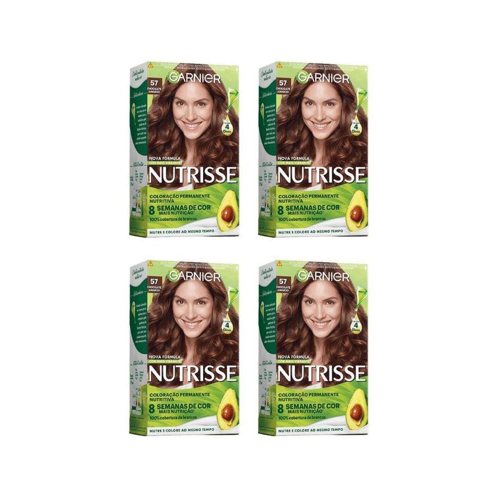 Coloraçao Nutrisse 57 Castanho Claro Dourado Acaju-Kit C/4Un