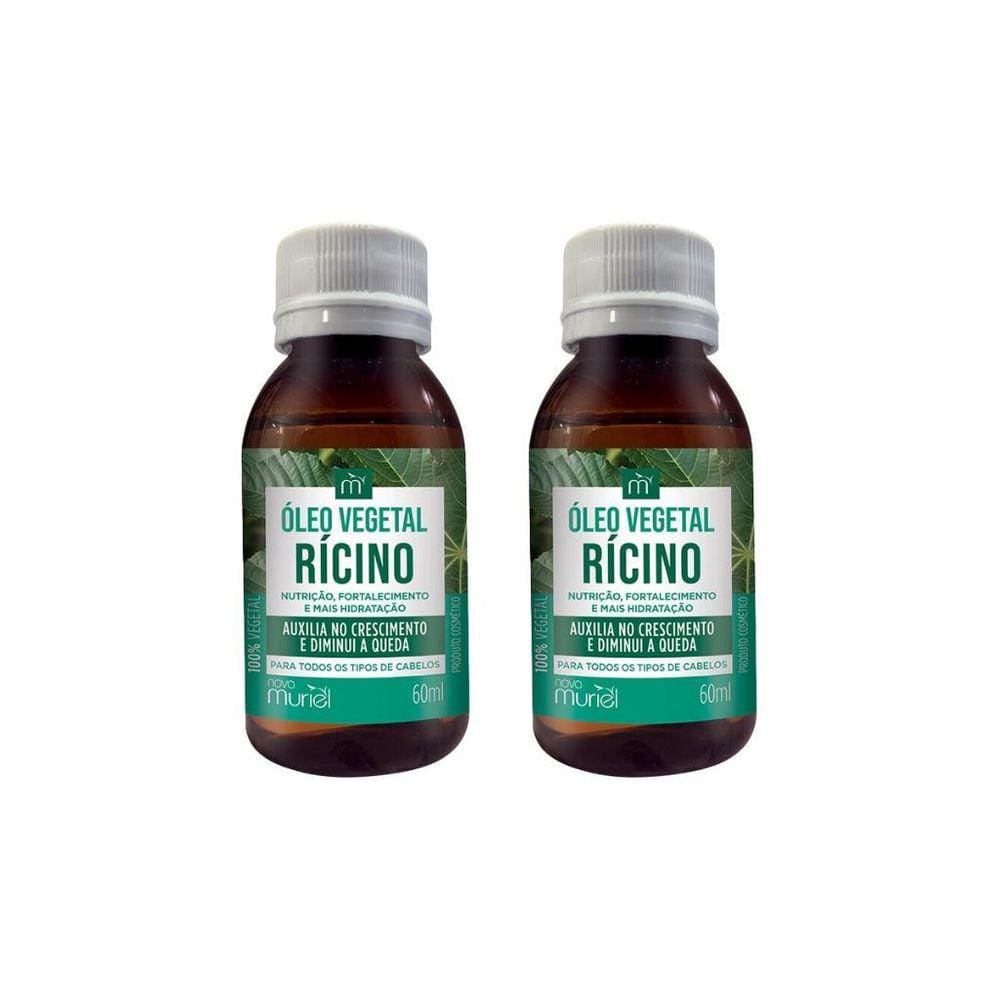 Oleo Capilar Vegetal Muriel 60Ml Ricino-Kit C/2Un