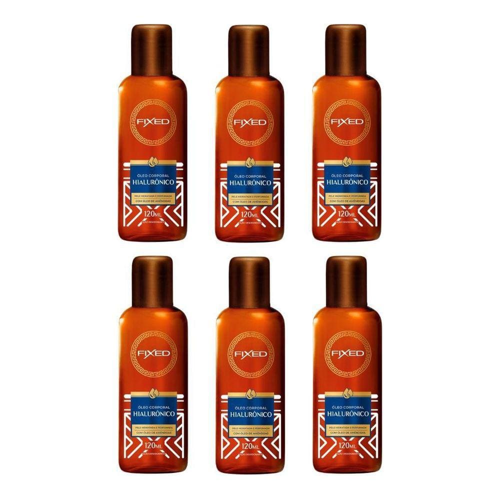 Oleo Fixed Corporal Hialuronico 120Ml - Kit Com 6Un