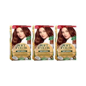 Coloraçao Soft Color 54 Castanho Acobreado-Kit C/3Un