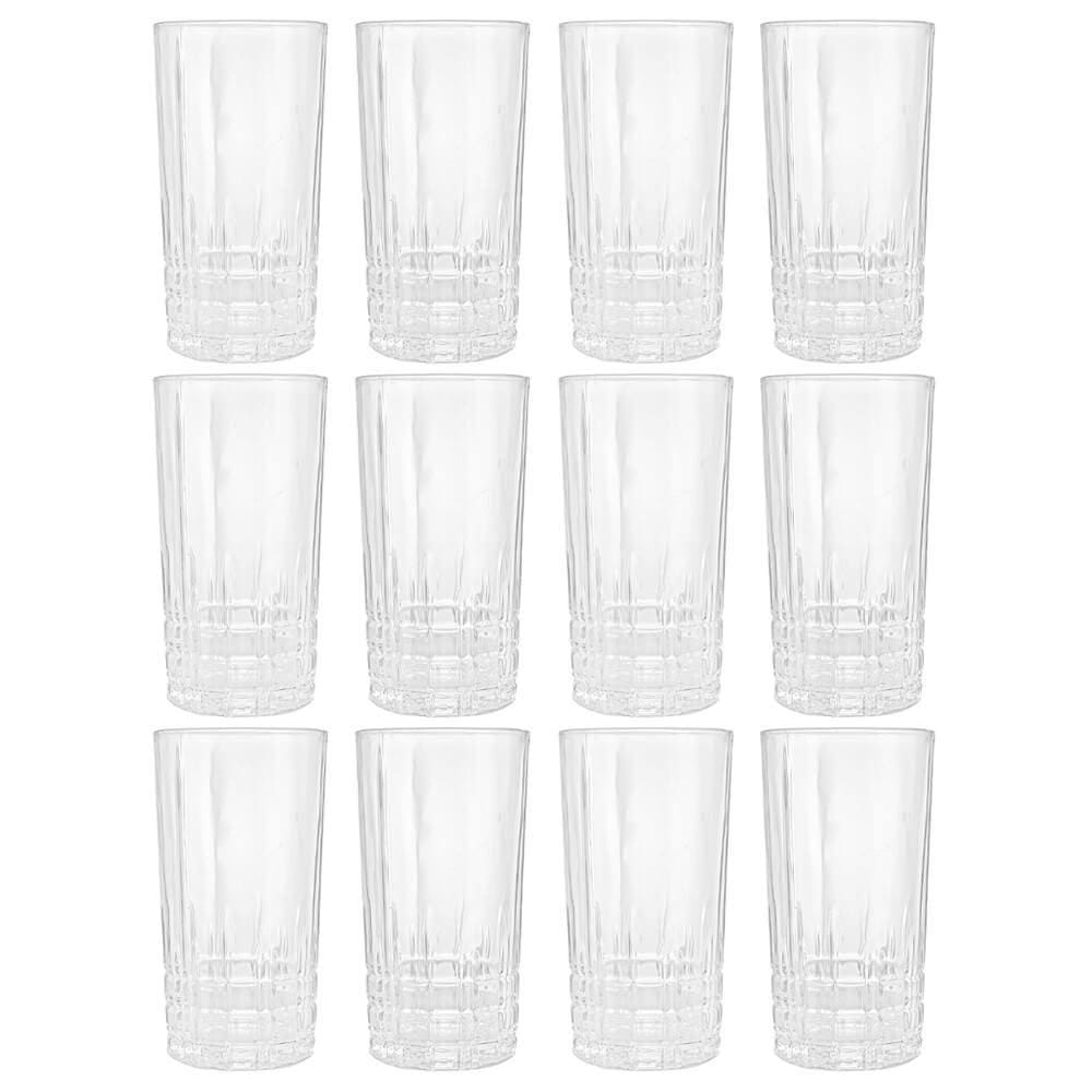 Jogo de Copos de Cristal Transparente Calcutá 370ml 12 peças - Lyor