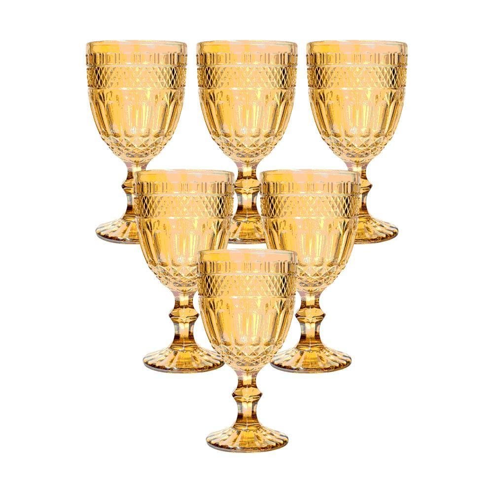 Taças de Vidro Barroco 350ml 6 Peças - Casambiente