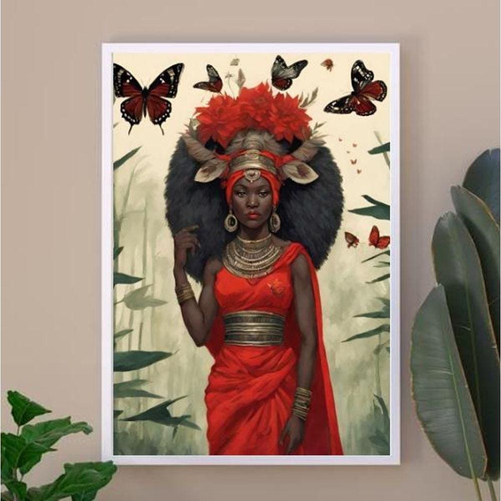 Quadro Candomblé Iansã 45X34Cm