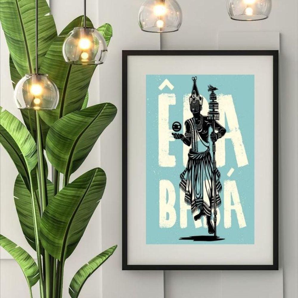 Quadro Poster Candomblé Oxalá - 60X48Cm