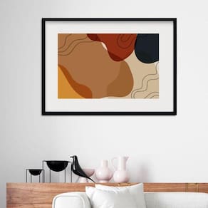 Quadro Horizontal Tons Marrom - 60X48Cm