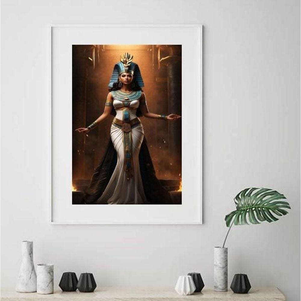 Quadro Arquétipo Cleópatra Negra - 60X48Cm