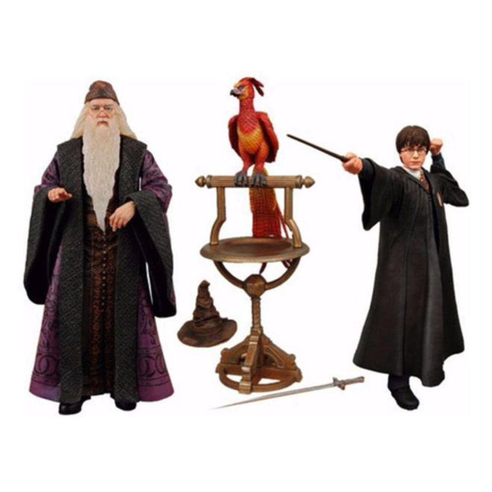 Professor Dumbledore E Harry Potter Em Câmara Secreta Neca