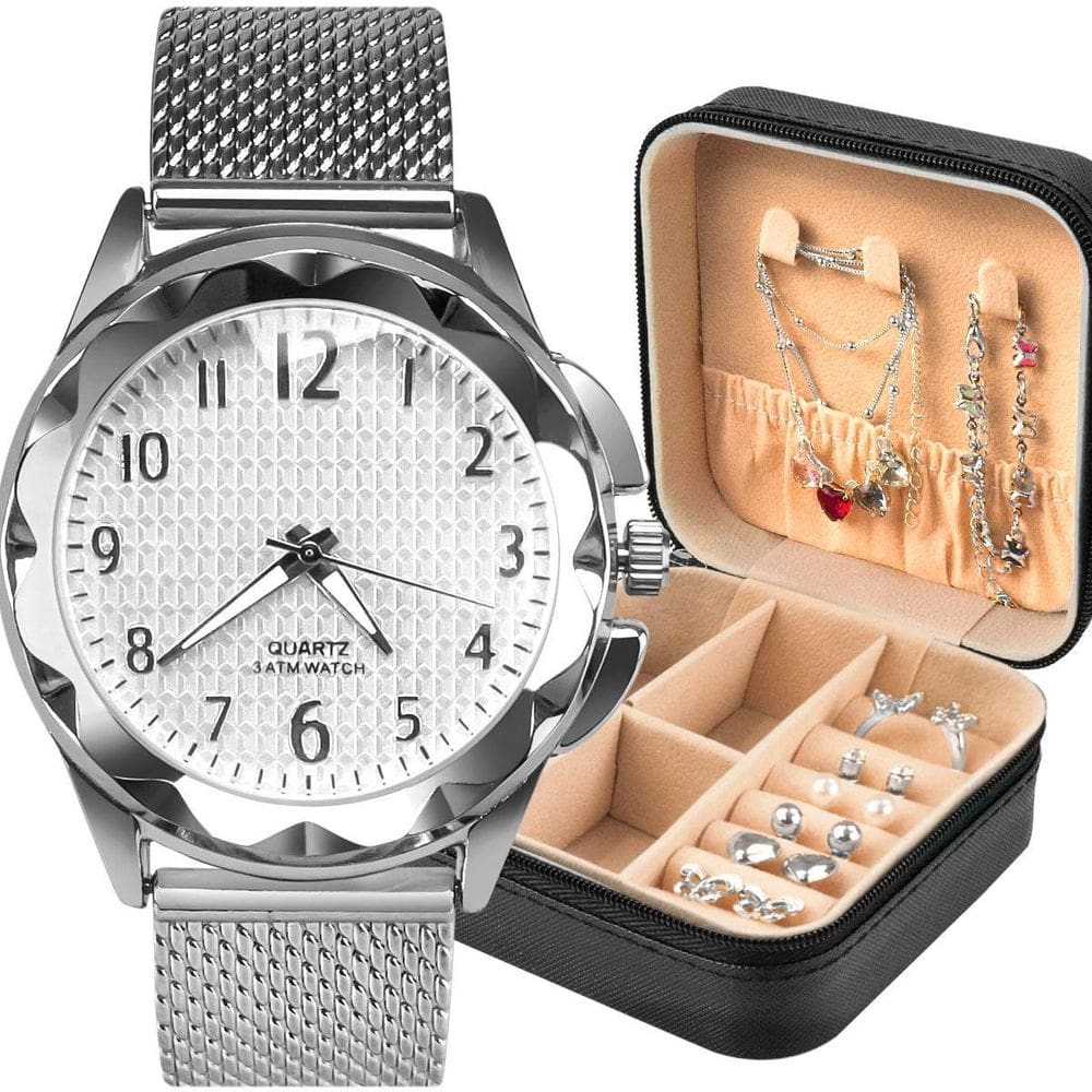 Relogio Feminino Prova Dagua Presente Pulseira Ajustavel