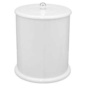 Lixeira Para Banheiro Mdf Redonda 6 Litros Branca