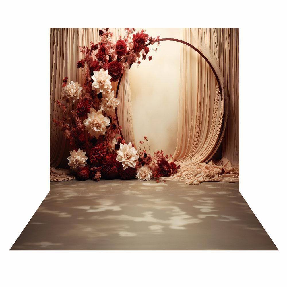 Fundo Fotográfico Cenário Arco Floral Dia Das Mães Em Tecido