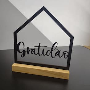 Placa Decorativa Mdf Base Madeira Enfeite Amor Gratidão