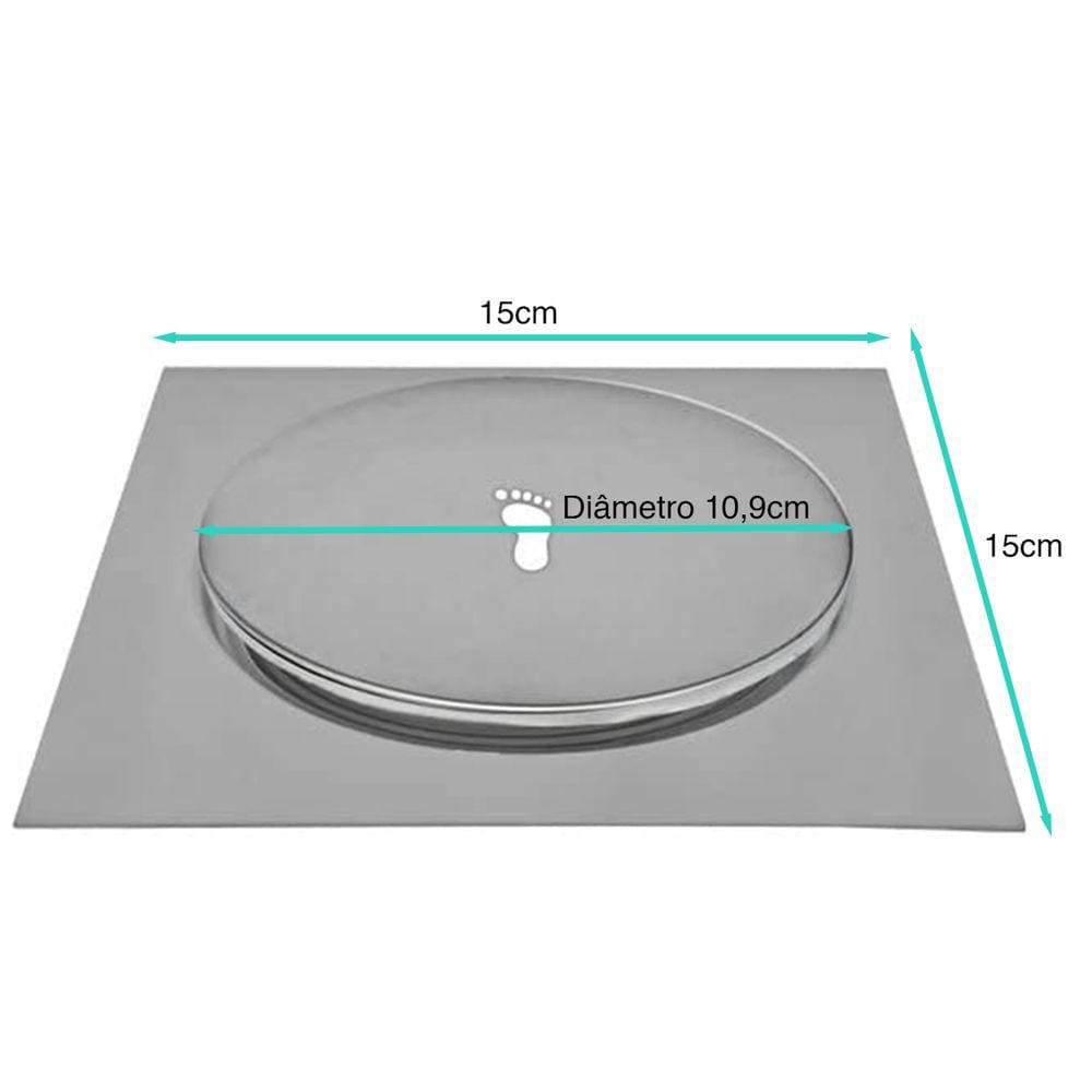 Ralo Click Inteligente Lorben para Banheiro Box 10cm 15cm 20cm Aço Inox