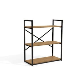 Estante P-sala Industrial Baixa Li007 C- 3 Prateleiras 72x85cm Freijo-preto - Kappesberg