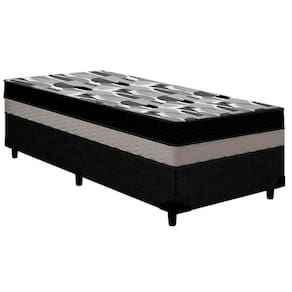 Conjunto Box Solteiro: Colchão Ortobom -ep Iso 100 Double FaceBase Courano Black(88x188x20)
