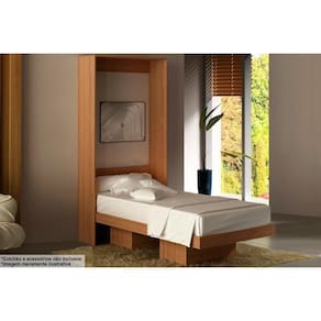 Cama Solteiro Multifuncional Articulada Dobrável Cm8015 Amêndoa - Tecno Mobili