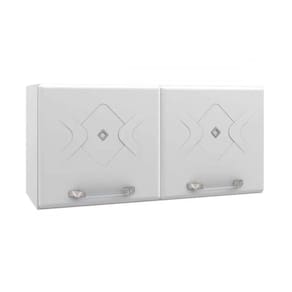 Armário Aéreo P- Cozinha Mirage New Aço C-2 Portas 80cm Branco - Telasul