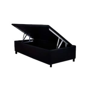 Cama Box Baú Solteiro Universal Courano Black (88x188x35) - Costa Rica