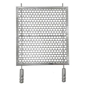 Grelha Inox Moeda 50X50 Churrasco Reforçada