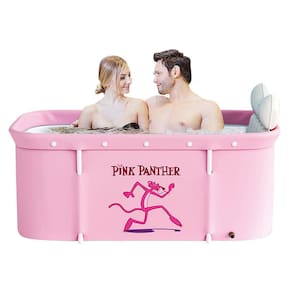 Banheira Dobrável Retangular Com Acessorios Pantera Rosa Vg+