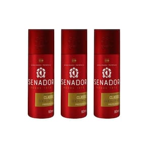 Desodorante Spray Senador Classic 90Ml - Kit Com 3Un