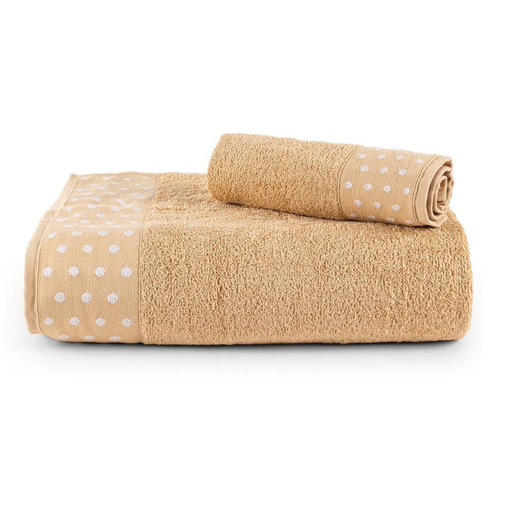Kit De Toalhas Banho E Rosto 100% Algodão Vivaz 2 Peças