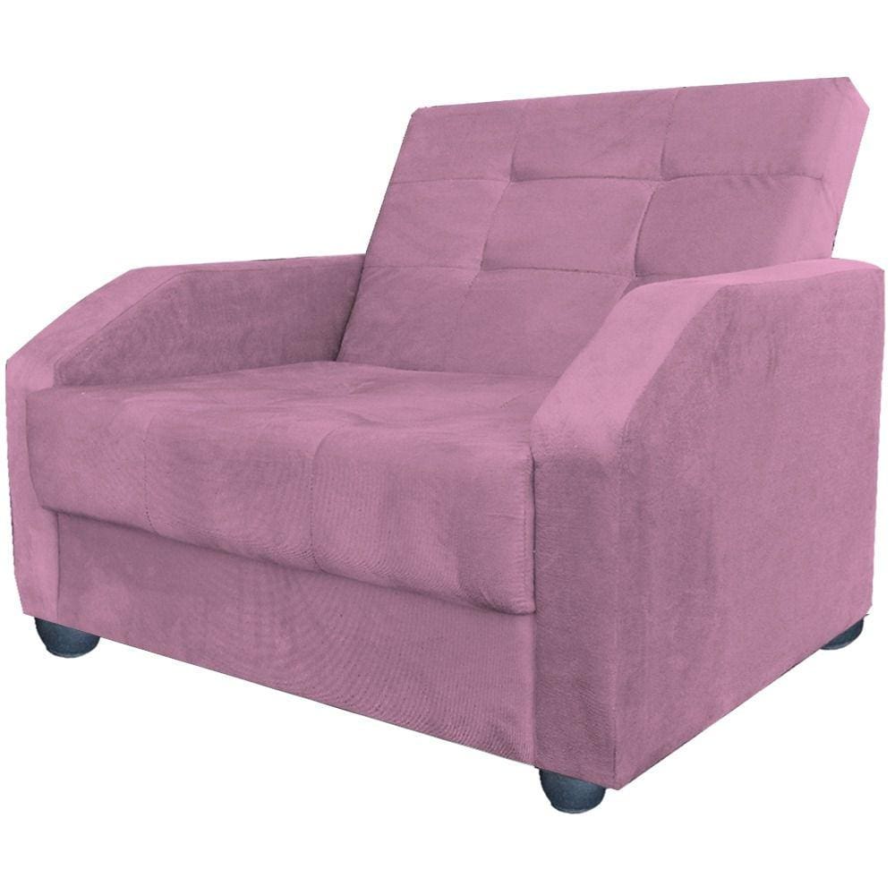Poltrona Quarto Sala Raquel Plus Size  Rosa