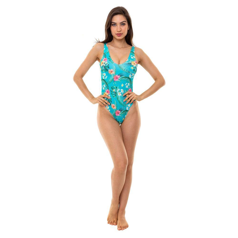 Maiô Florido Verde Cavado Bio Beachwear