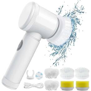Escova De Limpeza Elétrica Usb 5 Em 1 Portátil Limpar Fogão