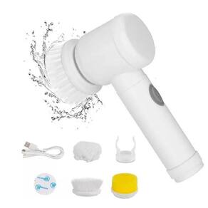Escova Elétrica Usb 5 Em 1 Limpeza De Cozinha E Banheiro