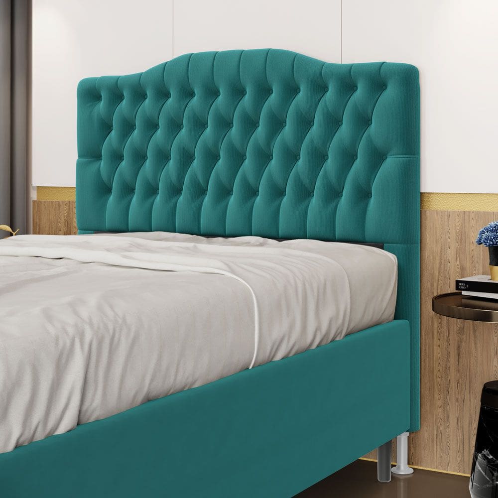 Cabeceira Pollux 140 / Sued Turquesa