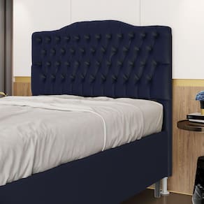 Cabeceira Pollux 195 / A-019 Couro Artificial Azul