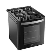 Fogão de Embutir 4 Bocas Preto com Mesa de Vidro Dako Supreme Bivolt