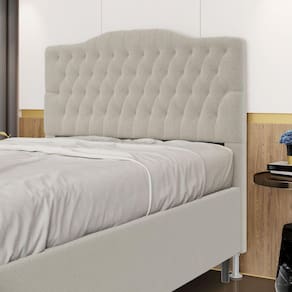 Cabeceira Pollux 140 / N-037 Bouclê Off White Aradecor