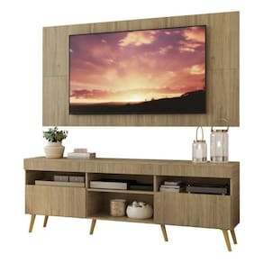Rack com Painel e Suporte TV 65" Retrô Londres Multimóveis V3347
