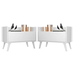 Kit com 2 Mesas de Cabeceira 60cm Retrô Multimóveis V3633