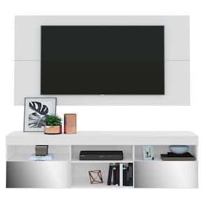 Rack com Painel e Suporte TV 65" com Espelho Flórida Multimóveis V3139