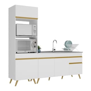 Armário de Cozinha Compacta 212cm Veneza Multimóveis V2078