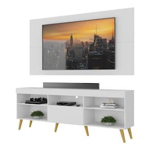 Rack com Painel e Suporte TV 65" Retrô Flórida Up Multimóveis V1043