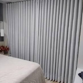 Cortina Trilho Suiço Blackout Gelo Com Voil 6.00 X 2.60