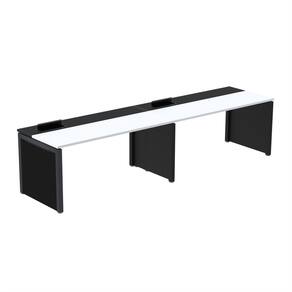 Mesa de Plataforma Simples para 2 Pessoas Corporativa 160x792/2p Pscpp160/792/2p Branco/Preto